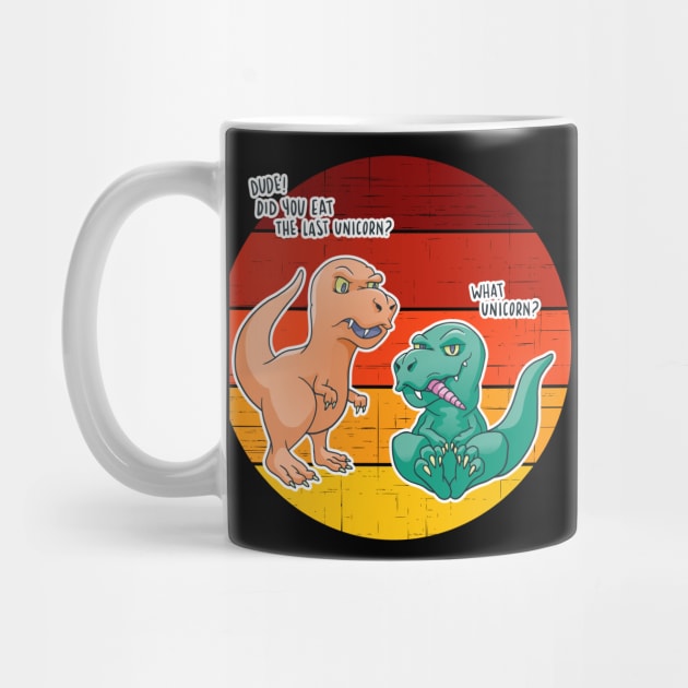 Funny Did You Eat The Last Unicorn T-Rex Dinosaur by Kali Space